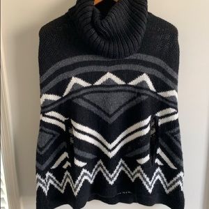 BCBG Print Poncho